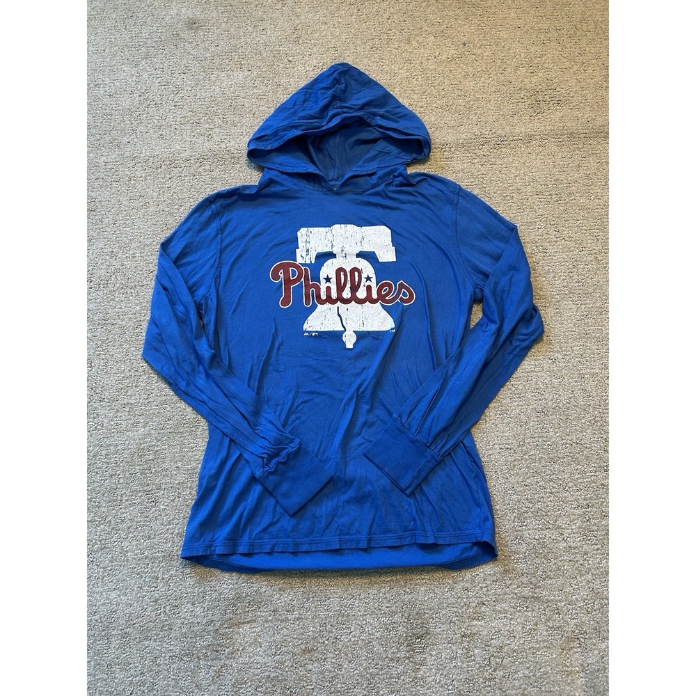 Majestic Philadelphia Phillies Blue Men's Hoodie T-Shirt Size S BRYCE HARPER #3